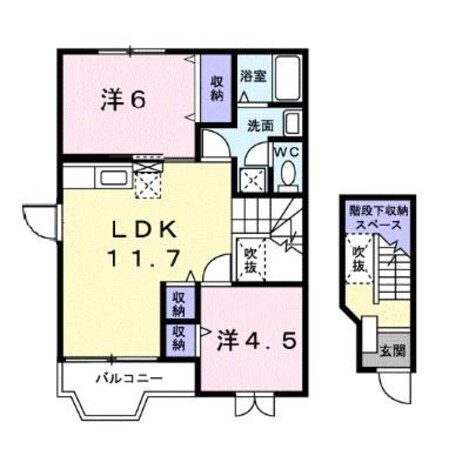 シャンリバーレの物件間取画像